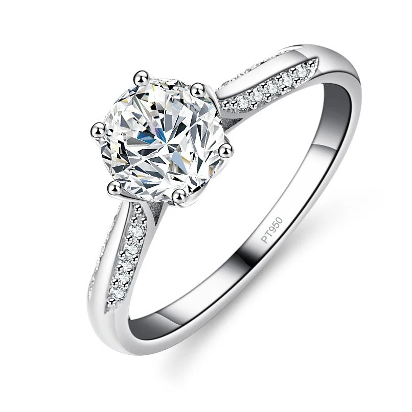 Moissanite Engagement Ring 1 Carat - ルミラ 1カラット モアッサナイト エンゲージメントリング プラチナ PT950