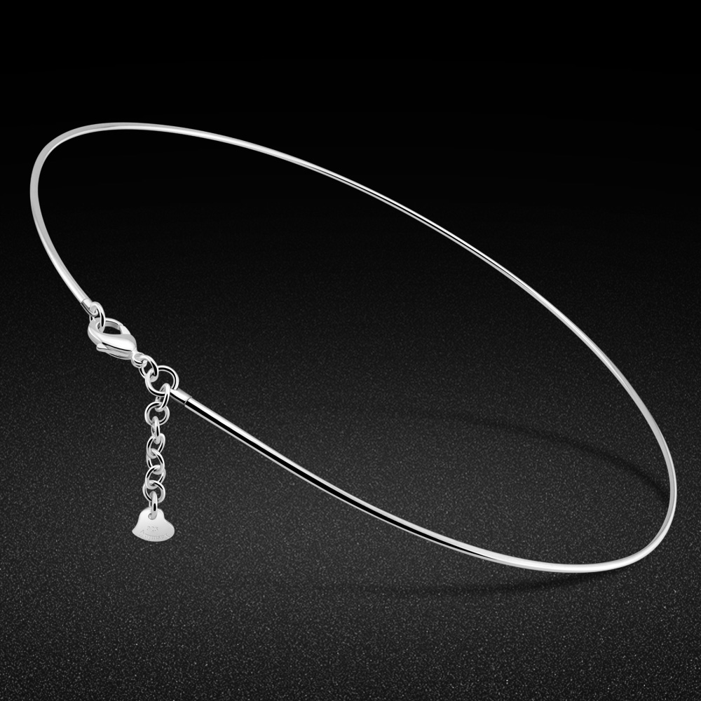 Kpop 925 スターリングシルバーチョーカーチェーンネッ - 925 Sterling Silver Chain Necklace Men のレビューと価格