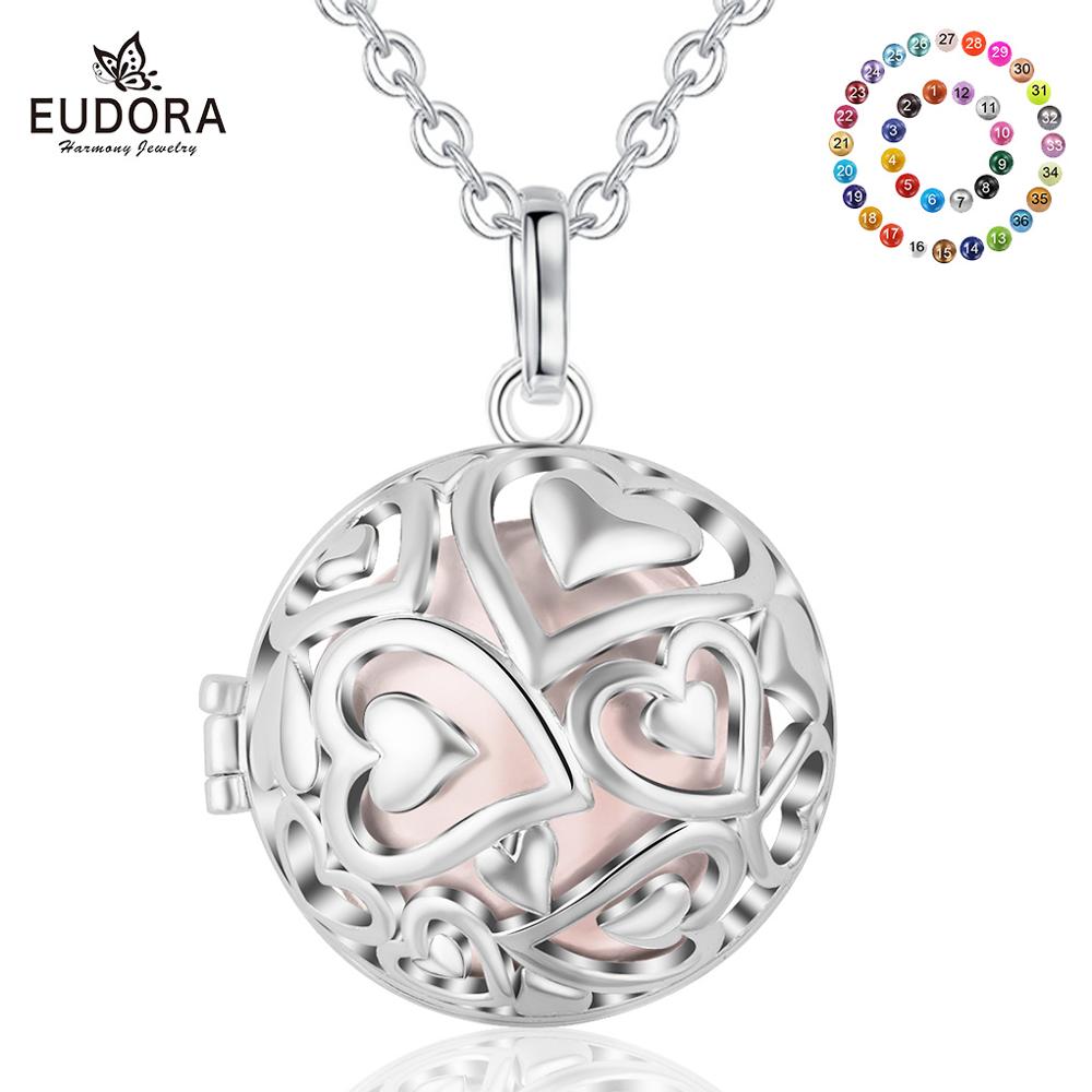 Eudora 20 ミリメートルハーモニーボールペンダントネ - Heart Locket Necklace Photo のレビューと価格