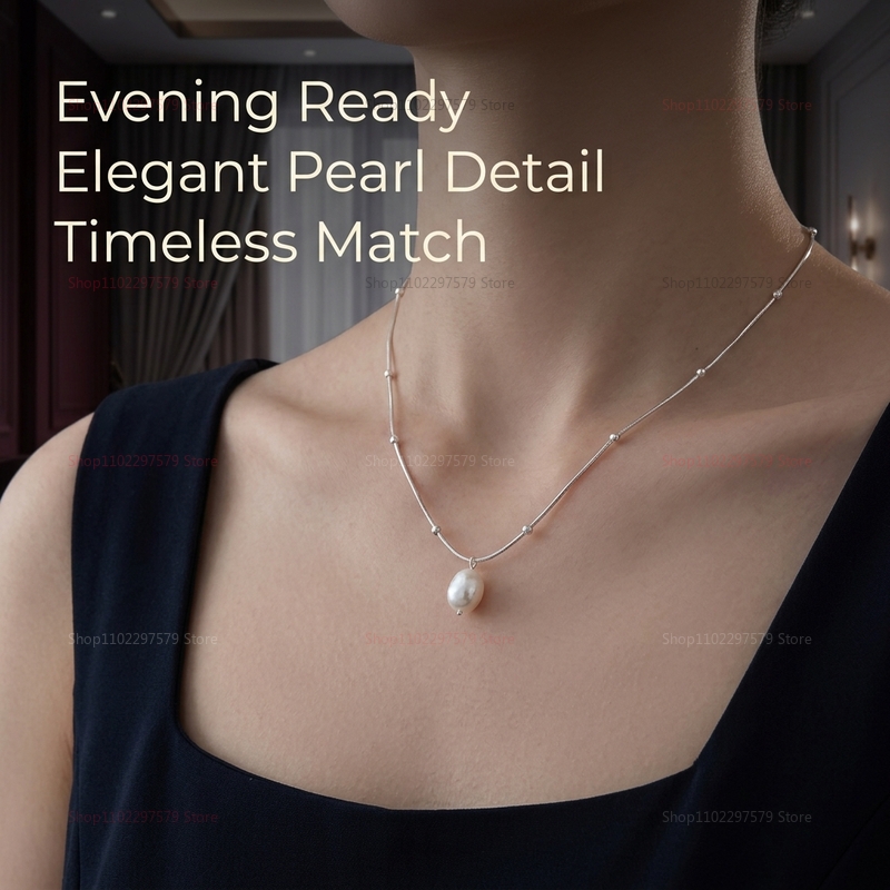 淡水真珠のペンダントネックレス。女性向け。シルバーチェーンを - Pearl Choker Necklace Vintage のレビューと価格