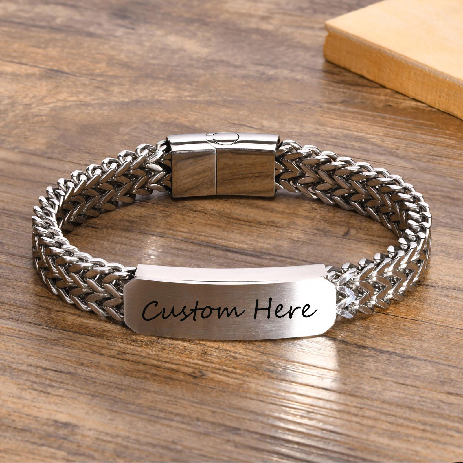 メンズ防水ステンレスブレスレット,12mm,2層ステンレス鋼 - Cuban Link Chain 12Mm のレビューと価格