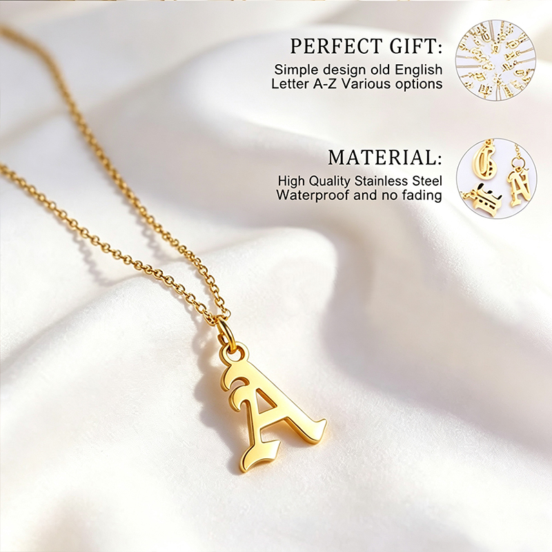 女性用レターネックレス パーソナライズされたネックレス 18 - Initial Letter Necklace 18K Gold のレビューと価格