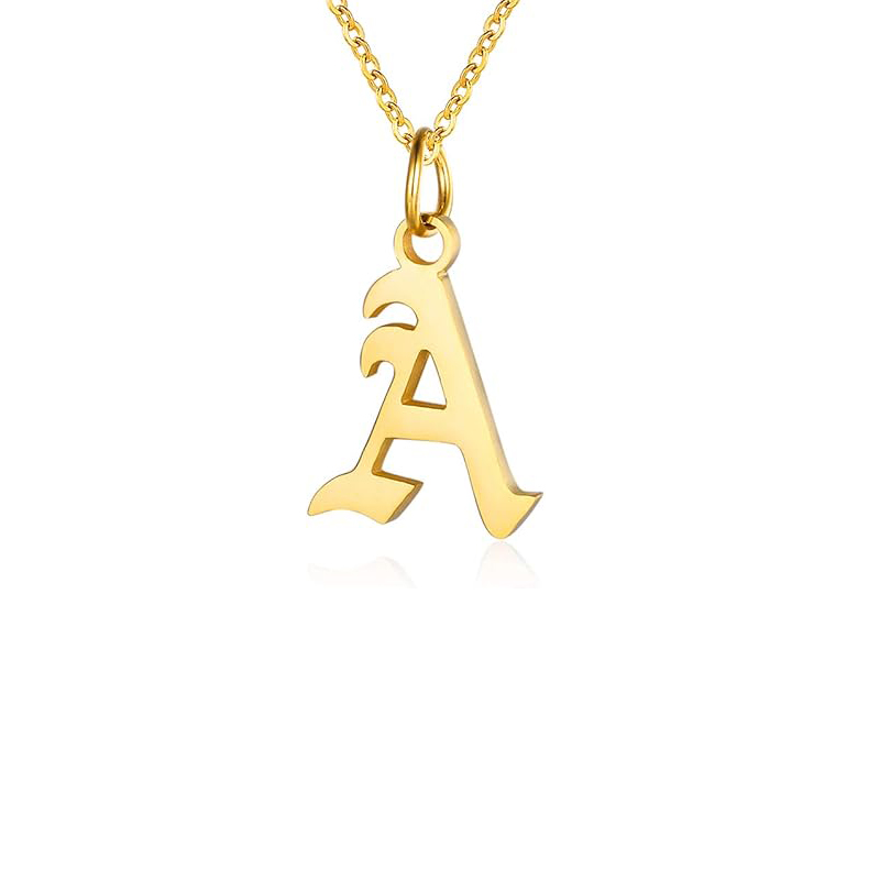女性用レターネックレス パーソナライズされたネックレス 18 - Initial Letter Necklace 18K Gold のレビューと価格